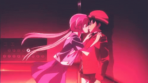 Anime kiss gif