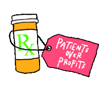 Patients Over Profits Rx Sticker - Patients Over Profits Patients Profits Stickers