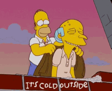 Its Cold Outside Brick GIF - Its Cold Outside Brick Simpsons GIFs