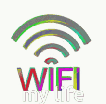 wifi my life rainbow color internet connection