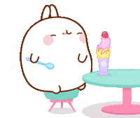 Molang Eat Sticker - Molang Eat Stickers