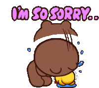 Sorry Apologies Sticker - Sorry Apologies Sad Brown Stickers
