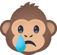 Sad Moneky Monkey Sticker - Sad Moneky Monkey Joypixels Stickers