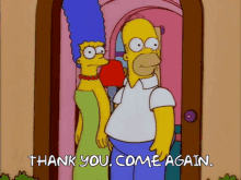 Thank You Come Again The Simpsons GIF - Thank You Come Again The Simpsons Homer Simpson GIFs