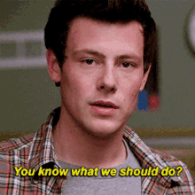 Glee Finn Hudson GIF - Glee Finn Hudson You Know What We Should Do GIFs