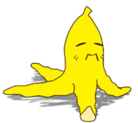 Banana Can Not Get Up Sticker - Banana Can Not Get Up Stickers