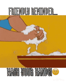 Wash Your Hands Please GIF - Wash Your Hands Please Friendly Reminder GIFs