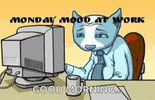 Monday Sleepy At Work GIF - Monday Sleepy At Work Tired GIFs