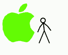 Apple Eat GIF - Apple Eat Stick Figure GIFs