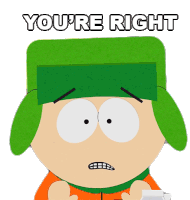 Youre Right Kyle Broflovski Sticker - Youre Right Kyle Broflovski South Park Stickers