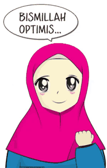 banyak cobaan melawan godaan optimis bismillah hijaber