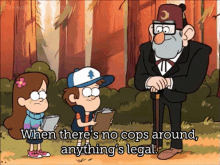 No Cops Around Anything'S Legal GIF - No Cops Anything Legal Gravity Falls GIFs