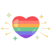 love heart rainbow i love you pride