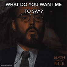 What Do You Want Me To Say Windlesham GIF - What Do You Want Me To Say Windlesham Death On The Nile GIFs