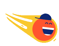 Laughing Comet Sticker - Universe Orange Meteor Stickers