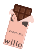 Willo Chocolate Sticker - Willo Chocolate Cute Stickers