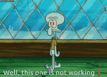Well This Brain Is Not Working Squidward GIF - Well This Brain Is Not Working Squidward Spongebob Squarepants GIFs