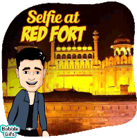 Patriots Red Fort Sticker - Patriots Red Fort Selfi Stickers