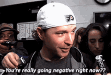 Claude Giroux Youre Really Going Negative Right Now GIF - Claude Giroux Youre Really Going Negative Right Now Philadelphia Flyers GIFs