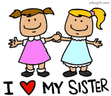 I Heart My Sister GIF - Sisters Love GIFs