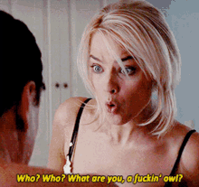 Margot Robbie Owl GIF - Margot Robbie Owl The Wolf Of Wall Street - Discover &amp; Share GIFs