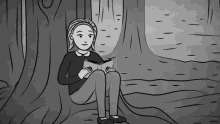 Reading A Book Read In Forest GIF - Reading A Book Read In Forest Reading GIFs