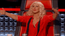the voice the voice gifs christina aguilera sing arms wide open