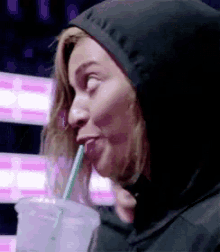 Beyonce Drinking GIF - Beyonce Drinking Straw GIFs