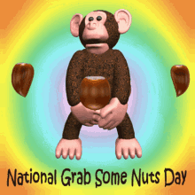 National Grab Some Nuts Day Happy Nut Day GIF - National Grab Some Nuts Day Happy Nut Day Monkey Nuts GIFs