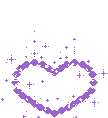 Sparkle Heart Purple Heart Sticker - Sparkle Heart Purple Heart Purple Sparkle Heart Stickers