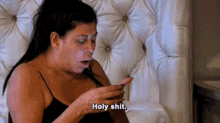 Mobwives Holy Shit GIF - Mobwives Holy Shit Reading Text GIFs