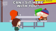 can i sit here with you kenny mccormick stan marsh kyle broflovski mark cotswolds