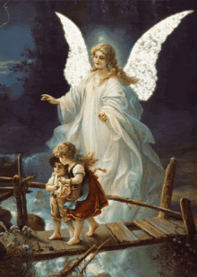 angel guardian angel wings sparkle bridge