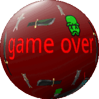 Game Over Globe Sticker - Game Over Globe Stickers