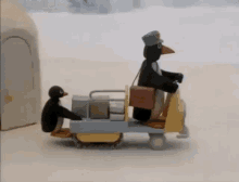 Pingu Delivery GIF - Pingu Delivery Scooter GIFs