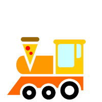Pizza Train Sticker - Pizza Train Logoarchive Stickers