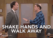 Shake Hands Walk Away GIF - Shake Hands Walk Away Goodbye GIFs
