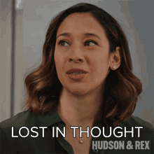 Lost In Thought Sarah Truong GIF - Lost In Thought Sarah Truong Hudson And Rex GIFs