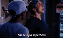 Greys Anatomy Amelia Shepherd GIF - Greys Anatomy Amelia Shepherd Im Being A Superhero GIFs