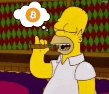 Homer Simpson Thinking GIF - Homer Simpson Thinking Bitcoin GIFs