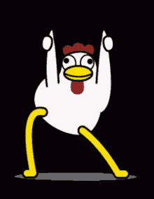 thumbs up dance happy rooster