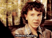 Stranger Things Halfway Happy GIF - Stranger Things Halfway Happy Compromise GIFs