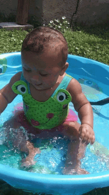 pool time baby happy cute