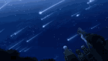 Lluvia De Estrellas Y Cometas GIF - Persona4 Anime Falling Stars GIFs