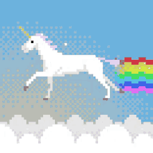 Unicorn Rainbow GIF - 8bit GIFs