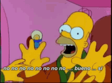 No Bueno Si Homer Simpson GIF - No Bueno Si Homer Simpson Simpsons GIFs