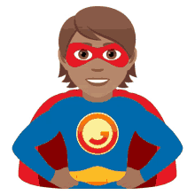 superhero joypixels costumed individual hero im a hero
