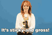 Lindsey Stirling Sticky GIF - Lindsey Stirling Sticky Gross GIFs