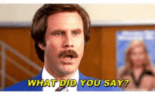 What Did You Say Ron Burgundy GIF - What Did You Say Ron Burgundy The Anchorman GIFs