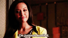 Glee Santana Lopez GIF - Glee Santana Lopez Im Just Not Worth It GIFs